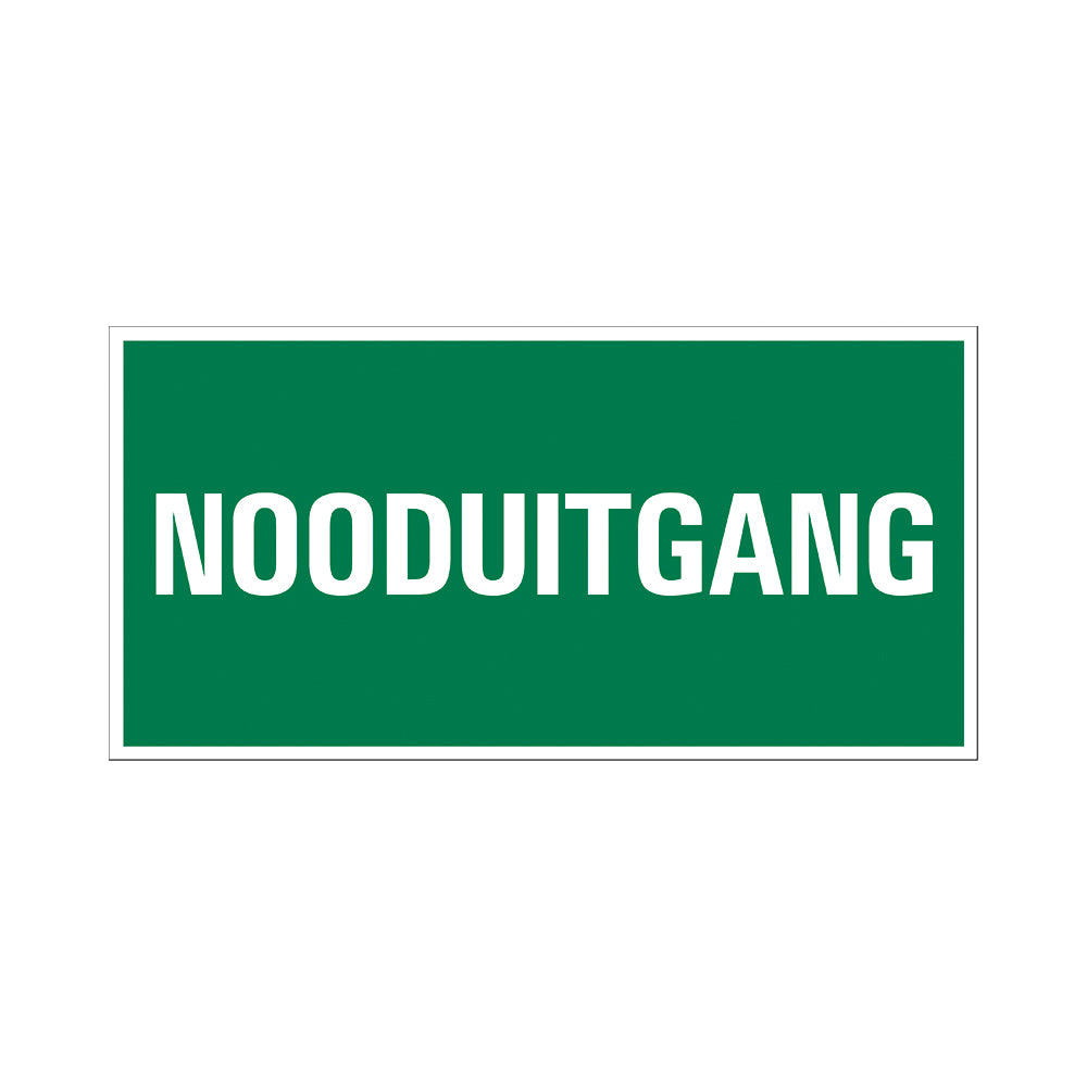 Bord 300x150 mm vluchtweg nooduitgang - Nooduitgang - 1270150509 - EAN 8711234128645 - hard kunststof polystyreen 1,5 mm