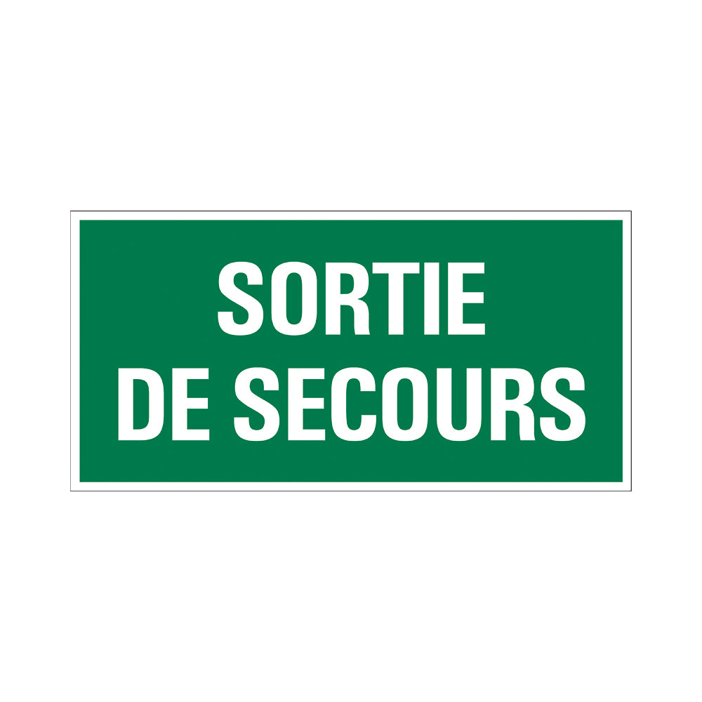 Panneau 300x150 mm Sécurité - Sortie de secours - 1270150513 - EAN 8711234128683 - hard kunststof polystyreen 1,5 mm