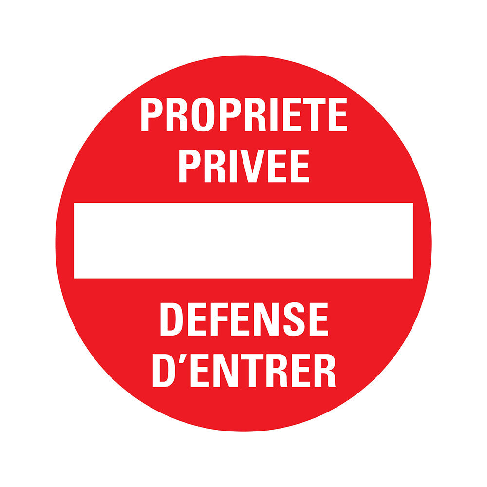 Bord rond diameter 300 mm - Propriete privee Defense d&