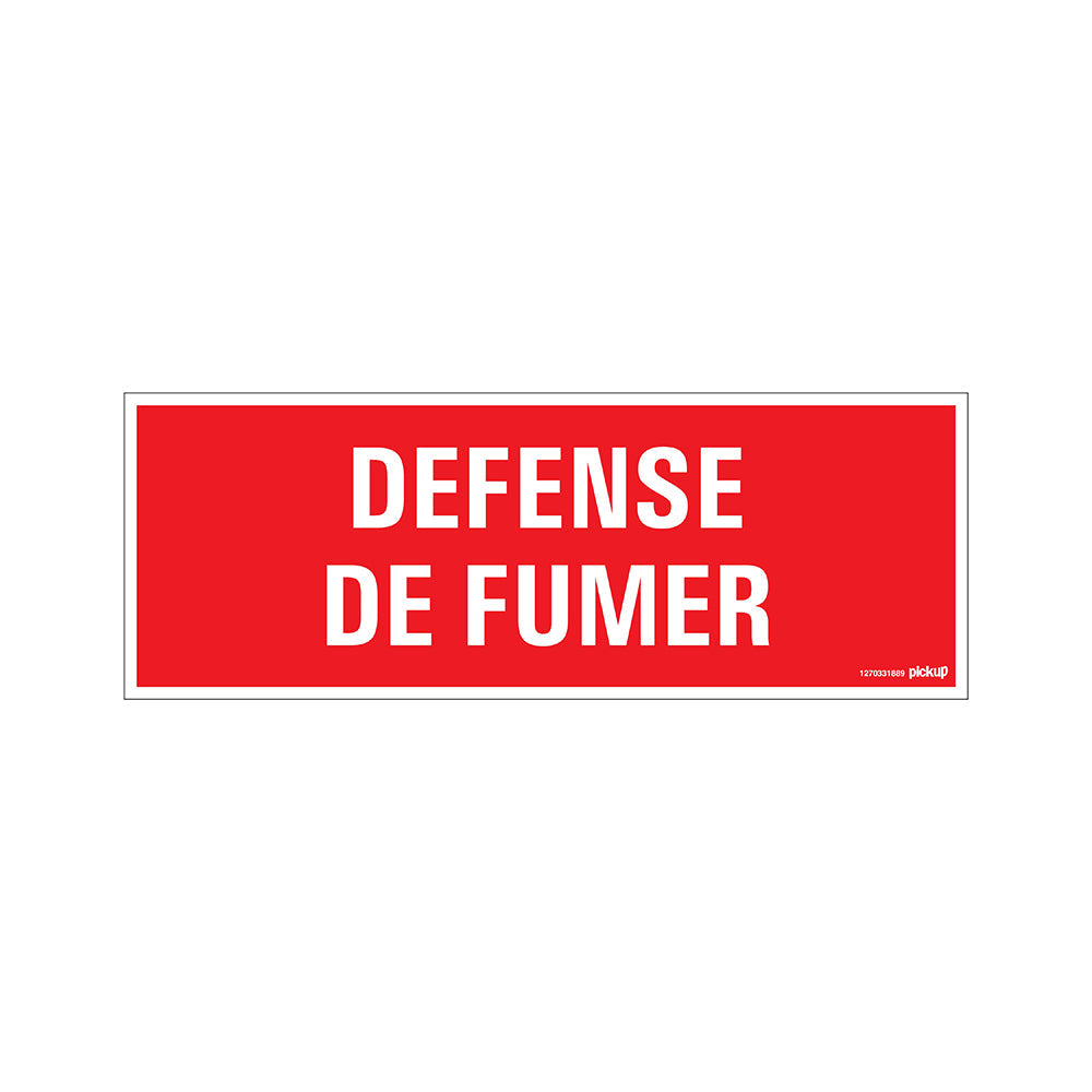 Panneau 330x120 mm - Defense de fumer - 1270331889 - EAN 8711234127648 - hard kunststof polystyreen 1,5 mm