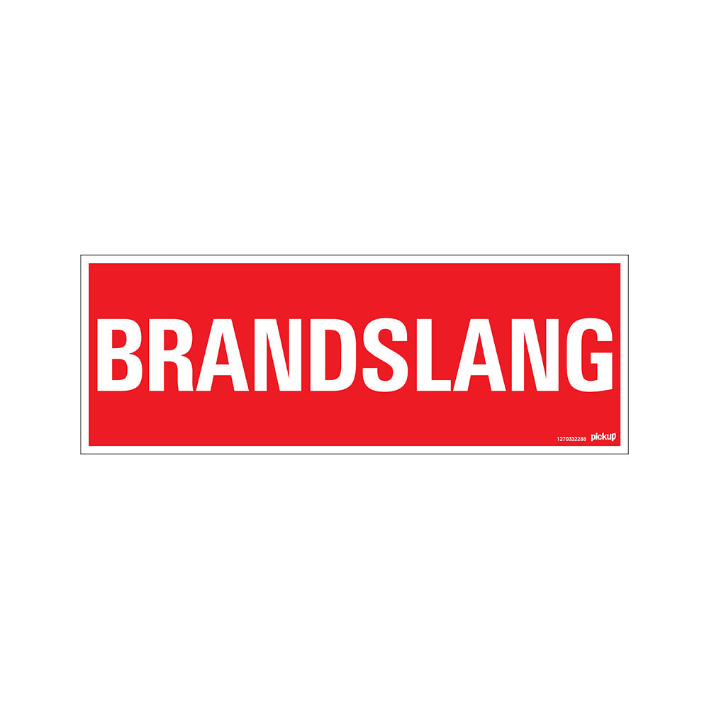 Bord 330x120 mm - Brandslang - 1270332288 - EAN 8711234127716 - hard kunststof polystyreen 1,5 mm