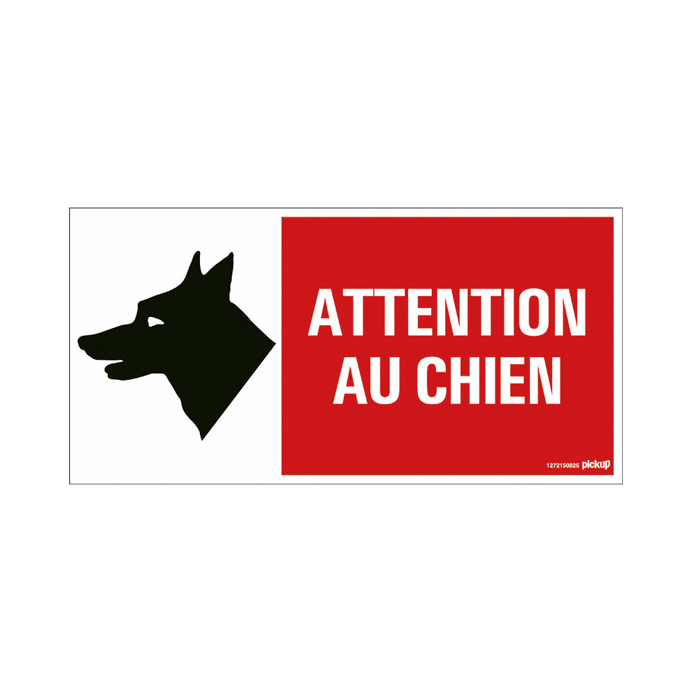 Bord 300x150 mm - Attention au chien - 1272150825 - EAN 8711234038043 - hard kunststof polystyreen 1,5 mm