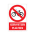 Bord 230x330 mm Combinatie - Geen fietsen plaatsen - 1272300004 - EAN 8711234128805 - hard kunststof polystyreen 1,5 mm