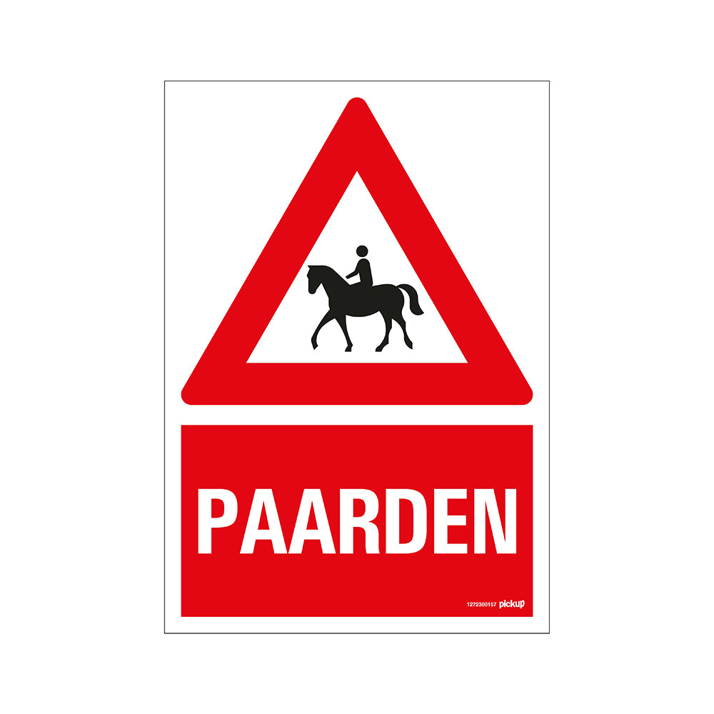 Bord 230x330 mm Combinatie - Paarden - 1272300157 - EAN 8711234129444 - hard kunststof polystyreen 1,5 mm