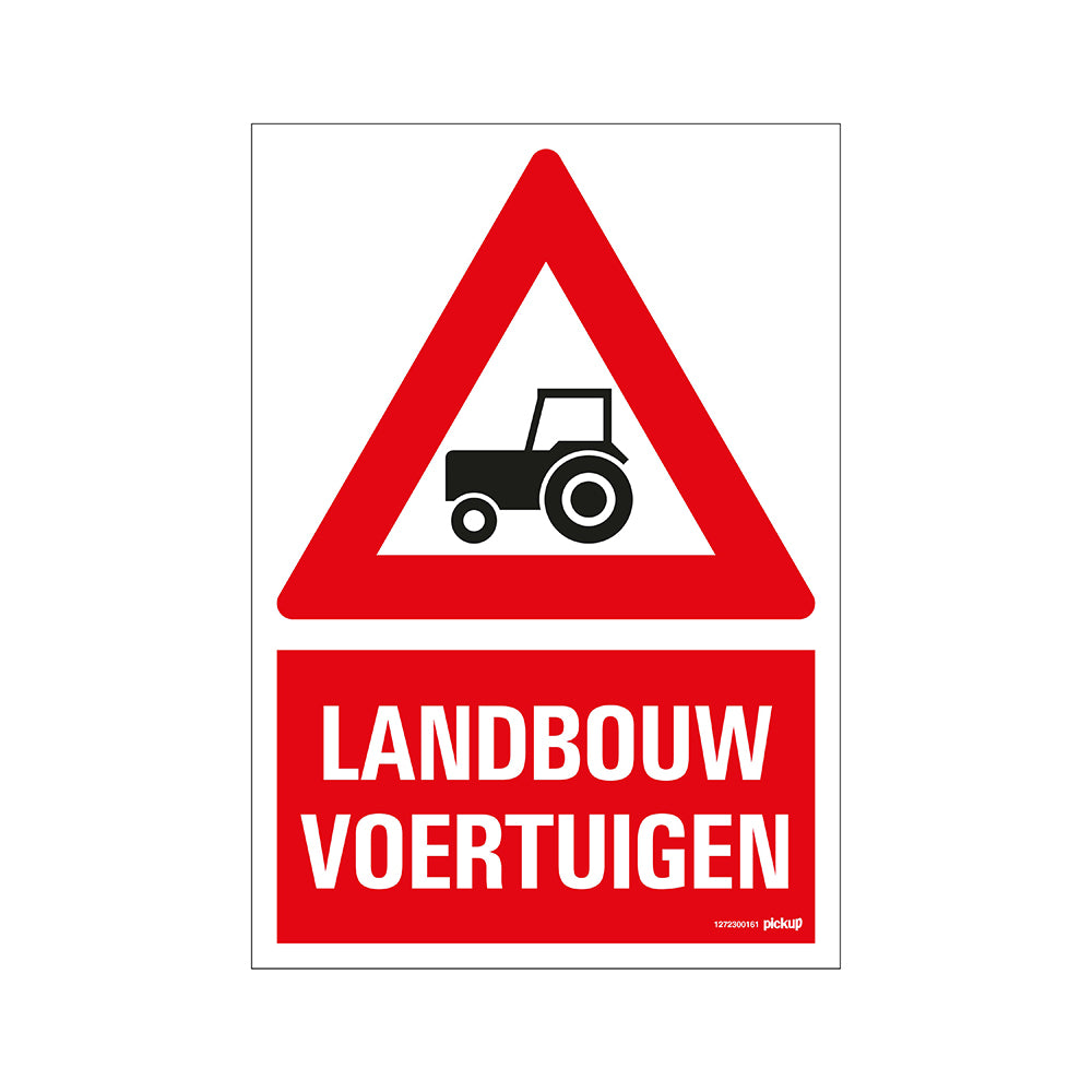 Bord 230x330 mm Combinatie - Landbouw voertuigen - 1272300161 - EAN 8711234129482 - hard kunststof polystyreen 1,5 mm