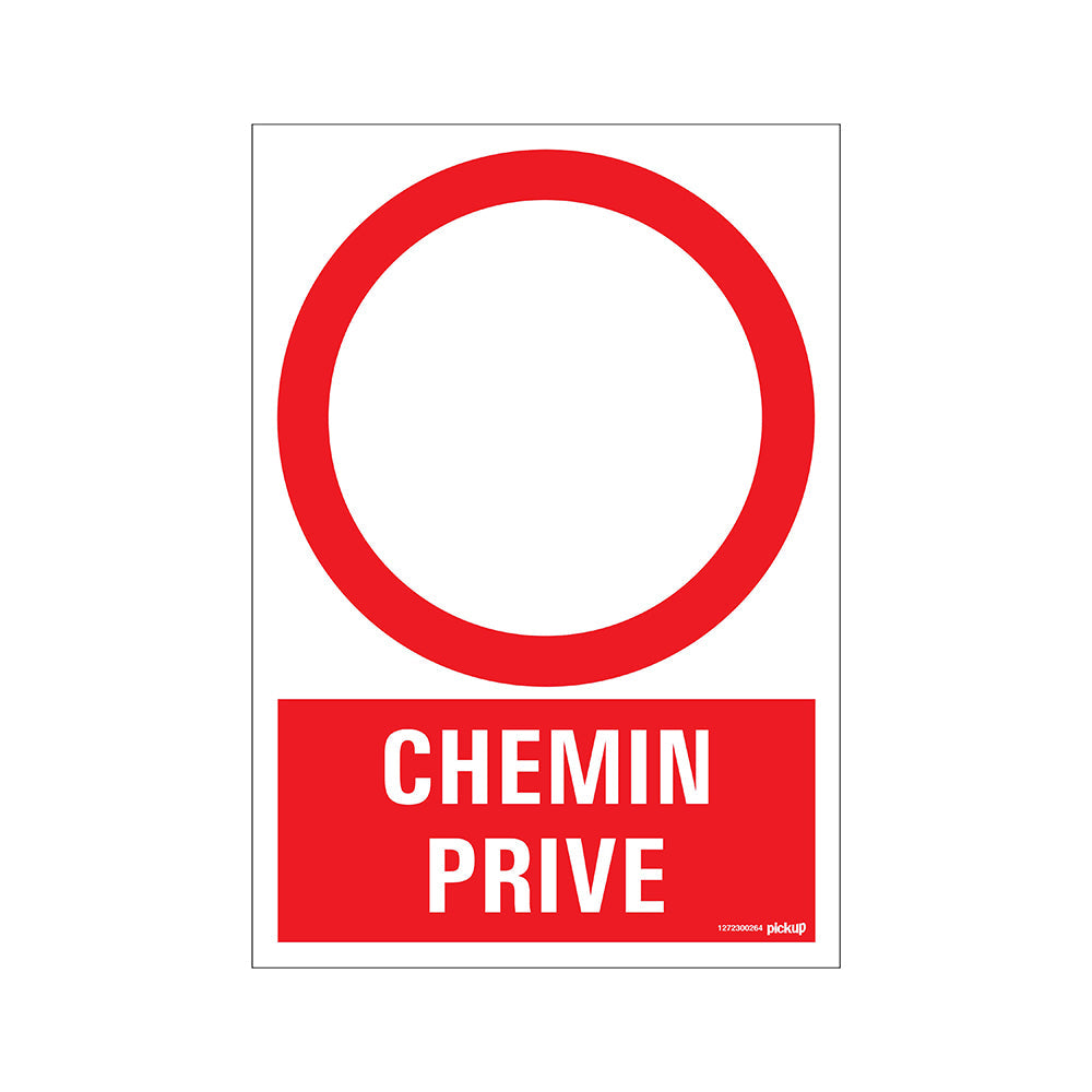 Panneau 230x330 mm Combi - Chemin prive - 1272300264 - EAN 8711234129109 - hard kunststof polystyreen 1,5 mm