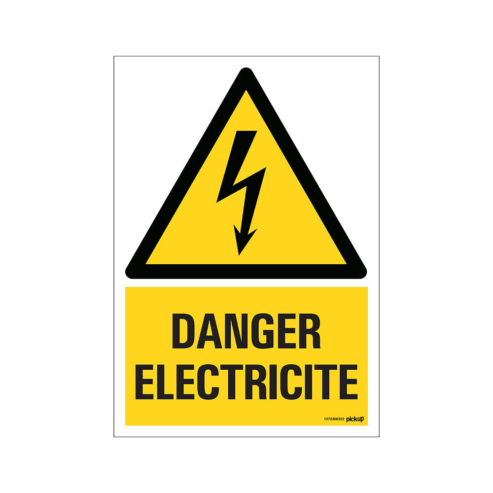 Panneau 230x330 mm Combi - Danger electricite - 1272300352 - EAN 8711234129284 - hard kunststof polystyreen 1,5 mm