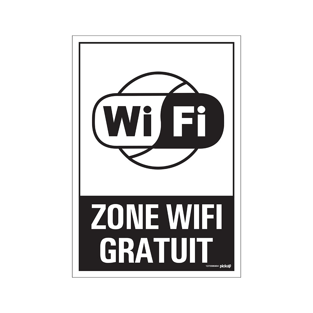 Panneau 230x330 mm Combi - Zone WiFi gratuit - 1272300404 - EAN 8711234129345 - hard kunststof polystyreen 1,5 mm