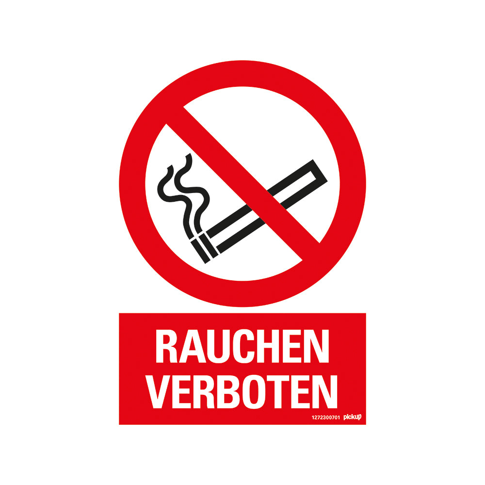 Kunststoff Schild bord 330x230 mm RAUCHEN VERBOTEN 1272300701 EAN 8711234125033 330x230 mm