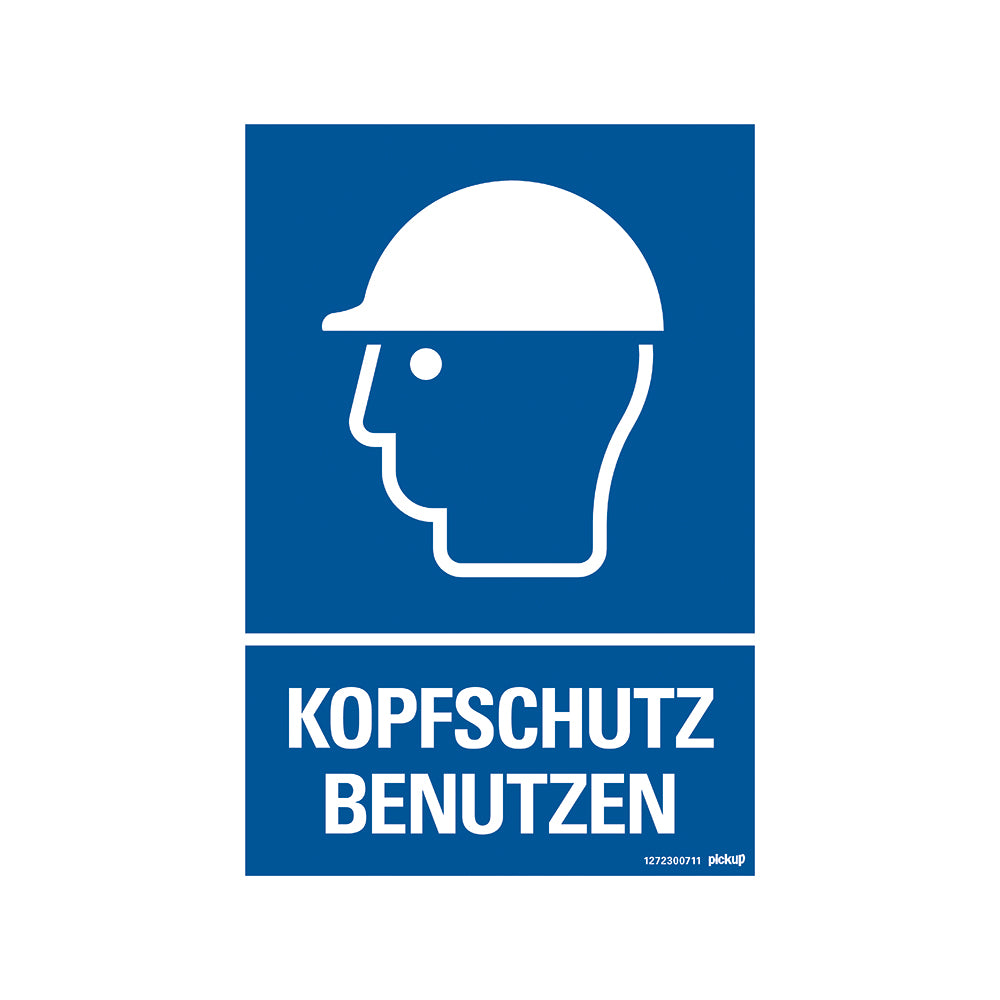 Kunststoff Schild bord 330x230 mm KOPFSCHUTZ BENUTZEN 1272300711 EAN 8711234125132 330x230 mm