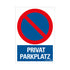 Kunststoff Schild bord 330x230 mm PRIVAT PARKPLATZ 1272300712 EAN 8711234125149 330x230 mm