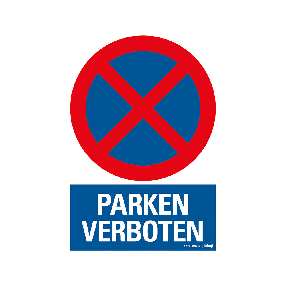 Kunststoff Schild bord 330x230 mm PARKEN VERBOTEN 1272300714 EAN 8711234125163 330x230 mm