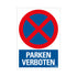 Kunststoff Schild bord 330x230 mm PARKEN VERBOTEN 1272300714 EAN 8711234125163 330x230 mm