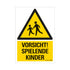 Kunststoff Schild bord 330x230 mm VORSICHT SPIELENDE KINDER 1272300717 EAN 8711234125194 330x230 mm