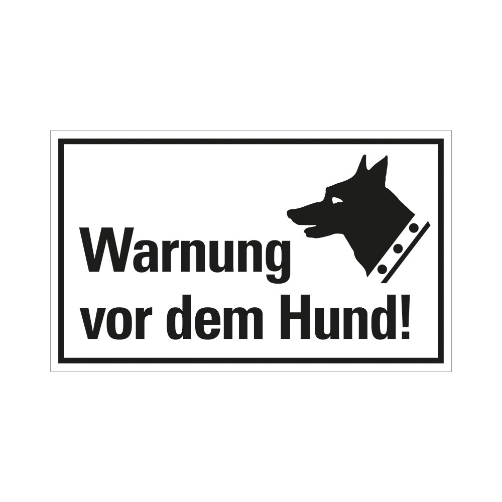 Kunststoff Schild bord 250x150 mm WARNUNG VOR DEM HUND 1280251506 EAN 8711234130723 150x250 mm