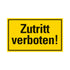 Kunststoff Schild bord 250x150 mm ZUTRITT VERBOTEN 1280251511 EAN 8711234130693 150x250 mm