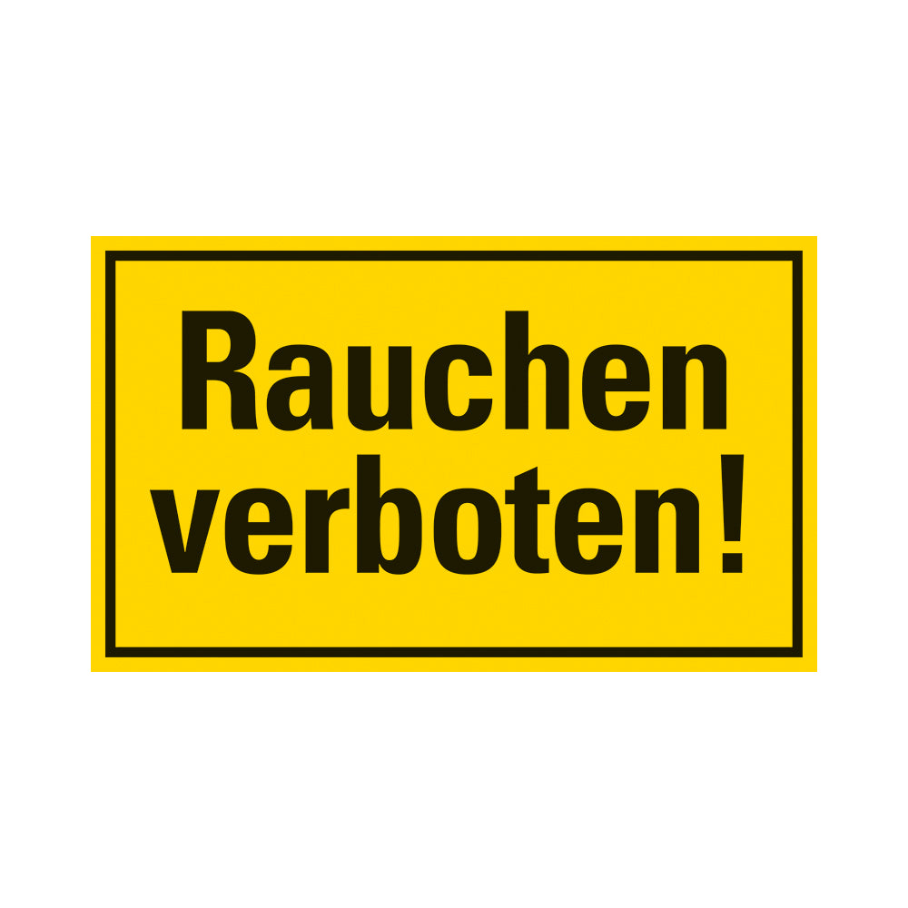 Kunststoff Schild bord 250x150 mm RAUCHEN VERBOTEN Geel 1280251520 EAN 8711234130785 