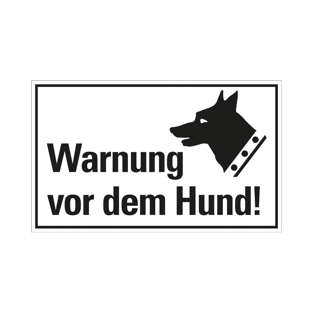 Kunststoff Schild bord 330x200 mm WARNUNG VOR DEM HUND 1280332006 EAN 8711234130532 200x330 mm