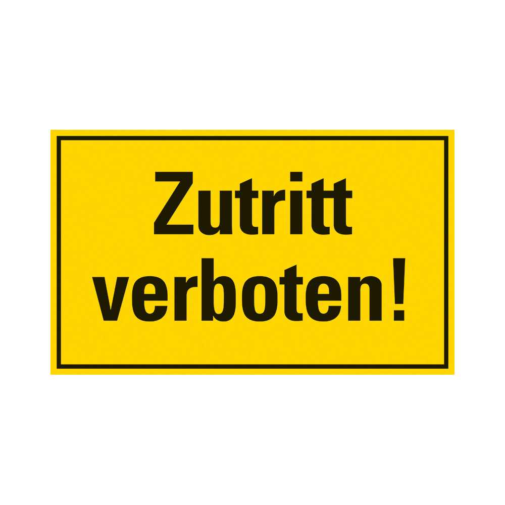 Kunststoff Schild bord 330x200 mm ZUTRITT VERBOTEN! 1280332011 EAN 8711234130501 200x330 mm