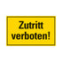 Kunststoff Schild bord 330x200 mm ZUTRITT VERBOTEN! 1280332011 EAN 8711234130501 200x330 mm