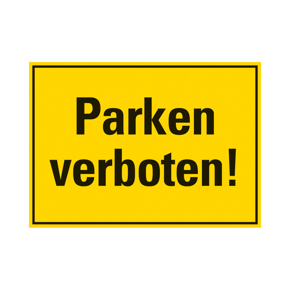 Kunststoff Schild bord 350x250 mm PARKEN VERBOTEN 1280352513 EAN 8711234130617 250x350 mm