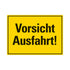 Kunststoff Schild bord 350x250 mm VORSICHT AUSFAHRT 1280352522 EAN 8711234130662 250x350 mm