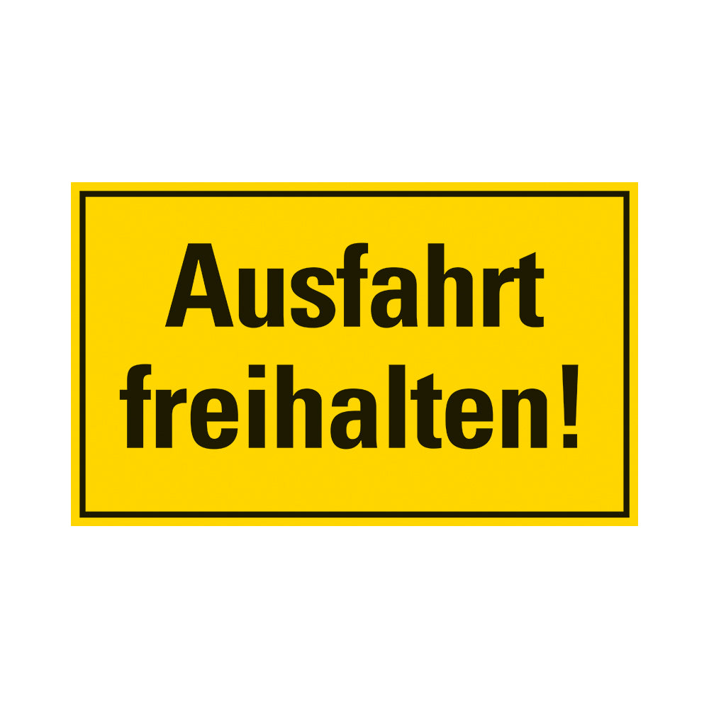 Kunststoff Schild bord 330x200 mm SK AUSFAHRT FREIHALTEN 1281332012 EAN 8711234031655 200x330 mm