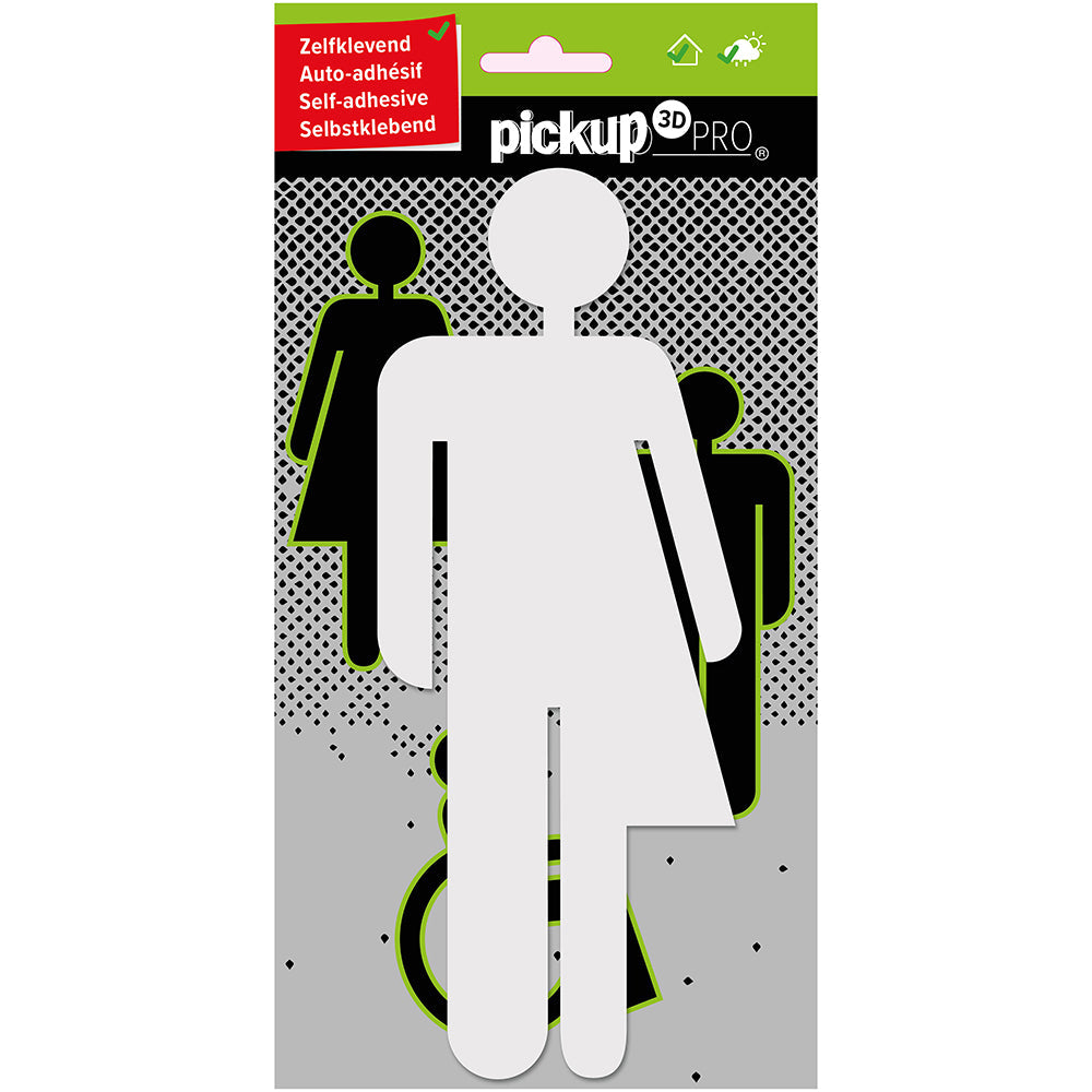 Route Acryl Pro Picto Genderneutraal wit - 2110000103 - EAN 8711234005342 - zelfklevend acrylaat