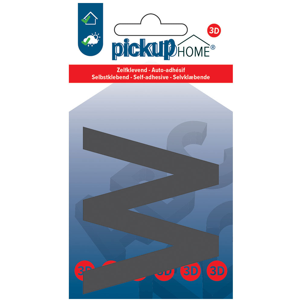 Pickup 3D Home Lima 60 mm grijs W - zelfklevend - 21272060W - EAN 8711234019202 - zelfklevend acrylaat