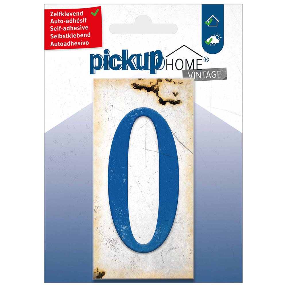 Pickup  Home Vintage 50x100 mm blauw 0 - Acrylaat 3 mm zelfklevend - 2130210000 - EAN 8711234019400 - rechthoekig kunststof tegeltje met vintage uitstraling - weerbestendig 