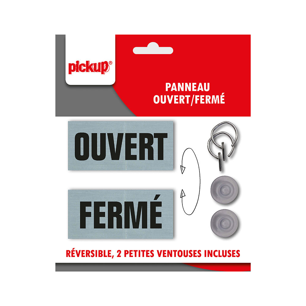 Panneau recto verso - Ouvert Fermee - 2541120012 - EAN 8711234026071 - aluminium