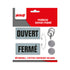 Panneau recto verso - Ouvert Fermee - 2541120012 - EAN 8711234026071 - aluminium