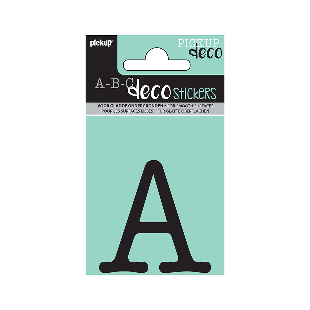 Decoletter Maud 60 mm - zwart A decoratief lettertype voor binnen- en buiten 32102060A - EAN 8711234002105 - zelfklevend vinyl