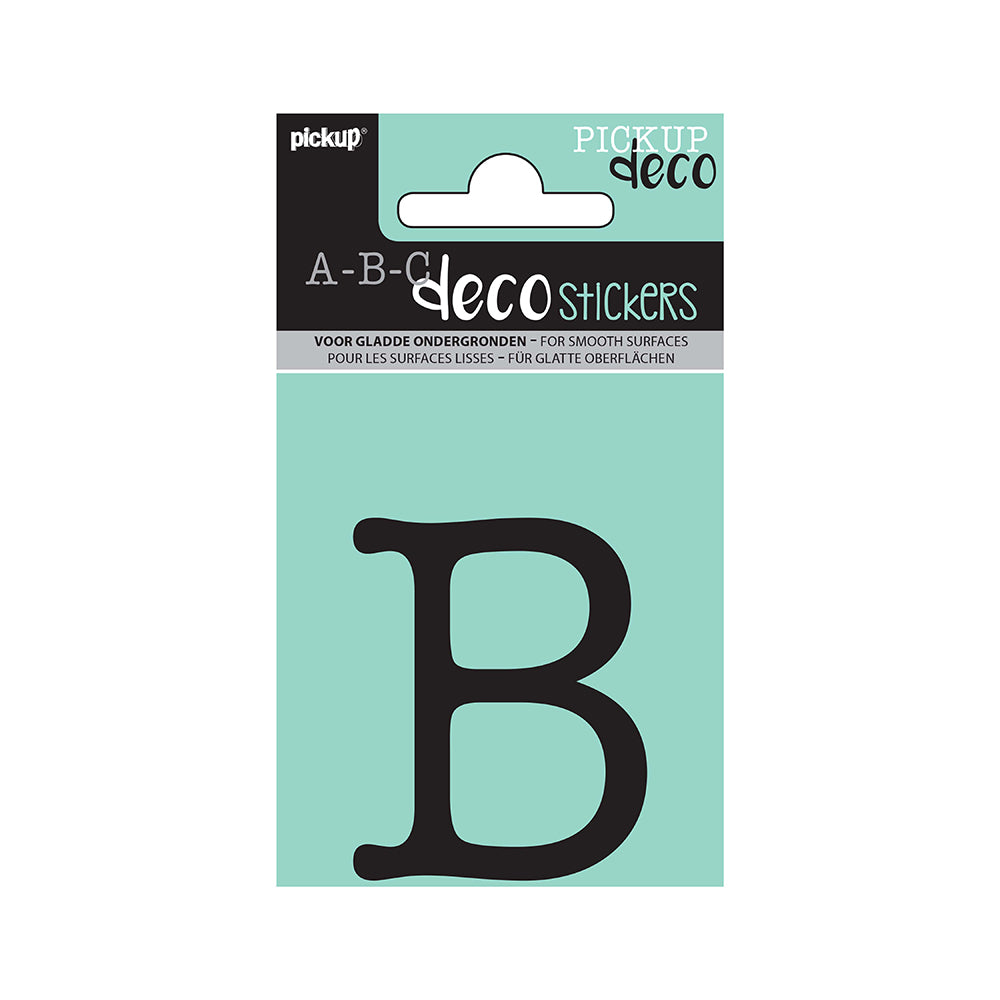 Decoletter Maud 60 mm - zwart B decoratief lettertype voor binnen- en buiten 32102060B - EAN 8711234002112 - zelfklevend vinyl