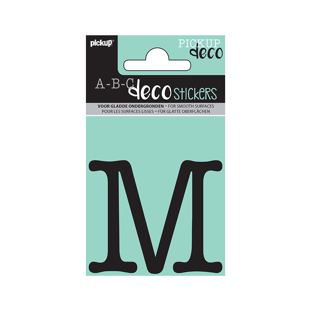 Decoletter Maud 60 mm - zwart M decoratief lettertype voor binnen- en buiten 32102060M - EAN 8711234002228 - zelfklevend vinyl