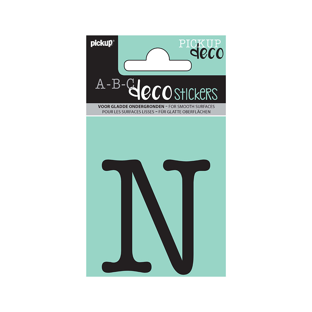 Decoletter Maud 60 mm - zwart N decoratief lettertype voor binnen- en buiten 32102060N - EAN 8711234002235 - zelfklevend vinyl