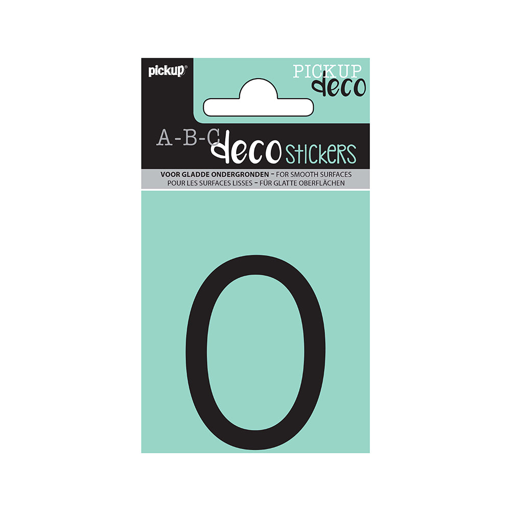 Decoletter Maud 60 mm - zwart O decoratief lettertype voor binnen- en buiten 32102060O - EAN 8711234002242 - zelfklevend vinyl