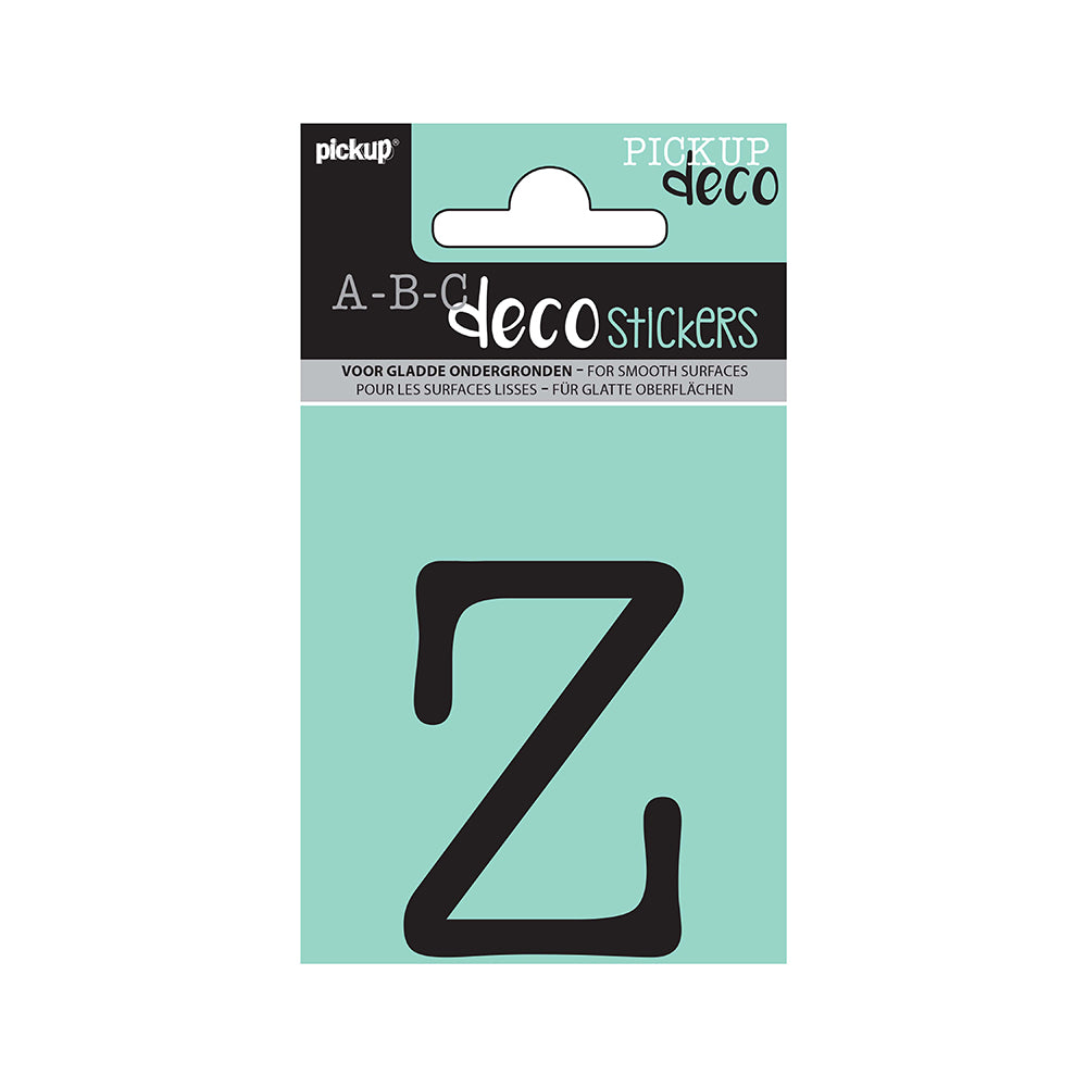 Decoletter Maud 60 mm - zwart Z decoratief lettertype voor binnen- en buiten 32102060Z - EAN 8711234002358 - zelfklevend vinyl