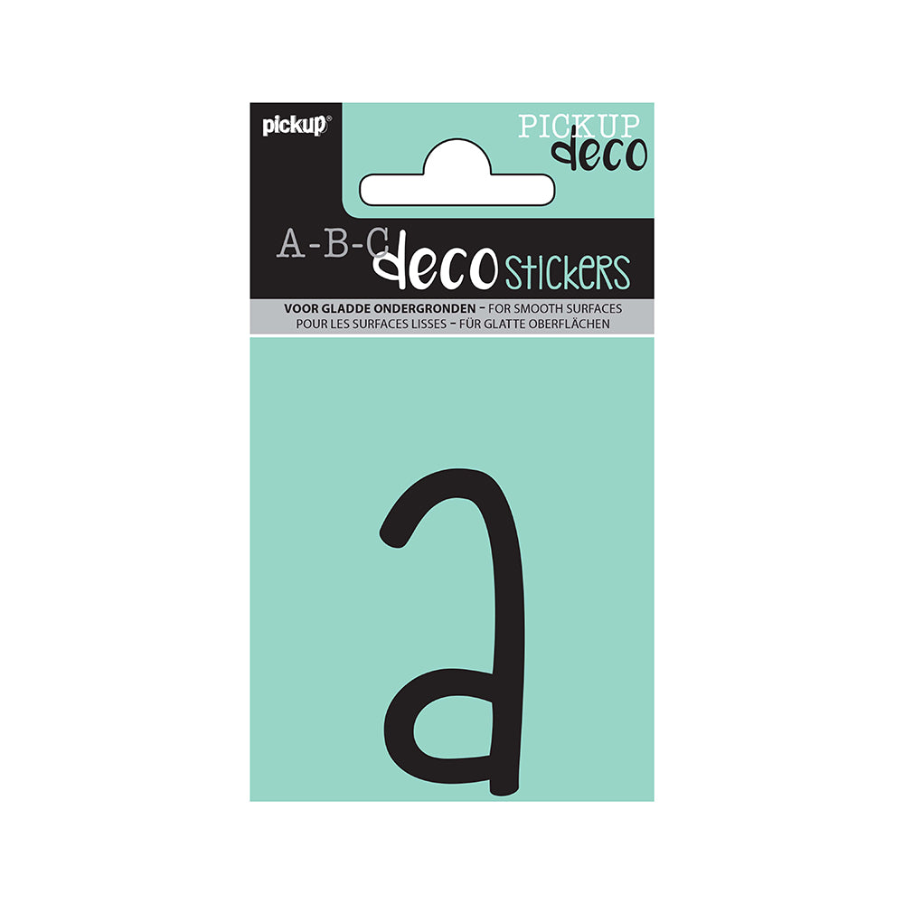 Decoletter Mila 60 mm - zwart a decoratief lettertype voor binnen- en buiten 32303060A - EAN 8711234002822 - zelfklevend vinyl