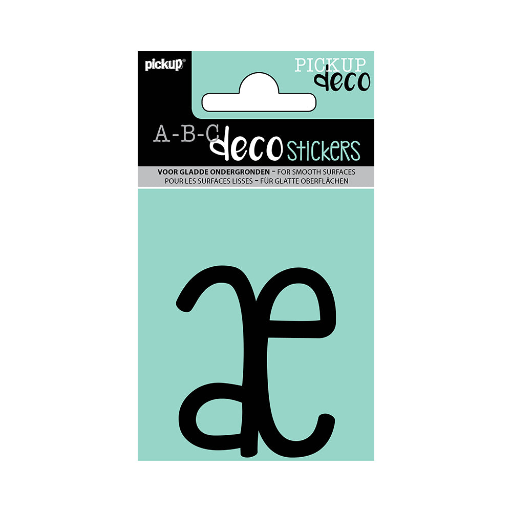 Decoletter Mila 60 mm - zwart AE decoratief lettertype voor binnen- en buiten 32303060AE - EAN 8711234004253 - zelfklevend vinyl