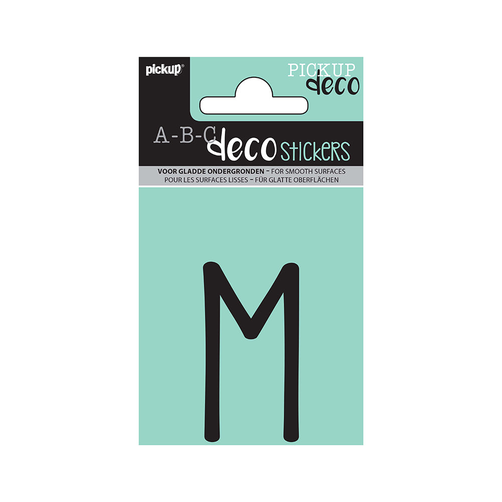 Decoletter Mila 60 mm - zwart m decoratief lettertype voor binnen- en buiten 32303060M - EAN 8711234002945 - zelfklevend vinyl