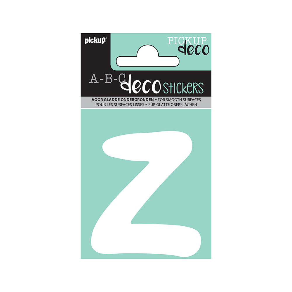 Decoletter Emma 70 mm - wit Z decoratief lettertype voor binnen- en buiten 32412070Z - EAN 8711234003430 - zelfklevend vinyl