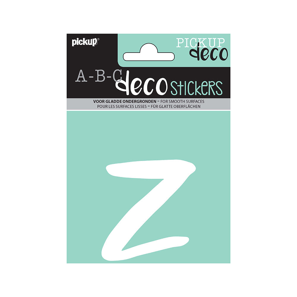 Decoletter Zoë 110 mm - wit Z decoratief lettertype voor binnen- en buiten 32612110Z - EAN 8711234004154 - zelfklevend vinyl