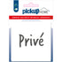 Route Acryl Privé wit - 9 x 9 cm - 4212090115 - EAN 8711234004505 - zelfklevend acrylaat 3 mm