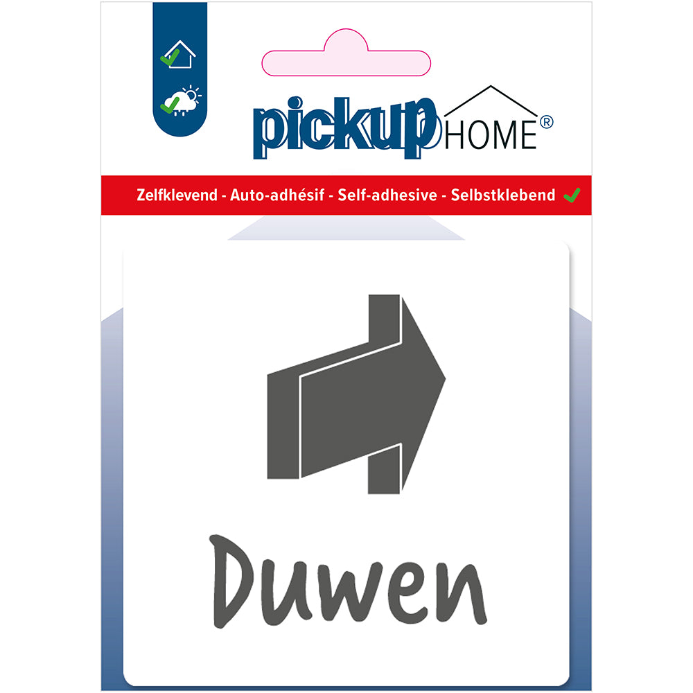 Route Acryl Duwen wit - 9 x 9 cm - 4212090116 - EAN 8711234004512 - zelfklevend acrylaat 3 mm