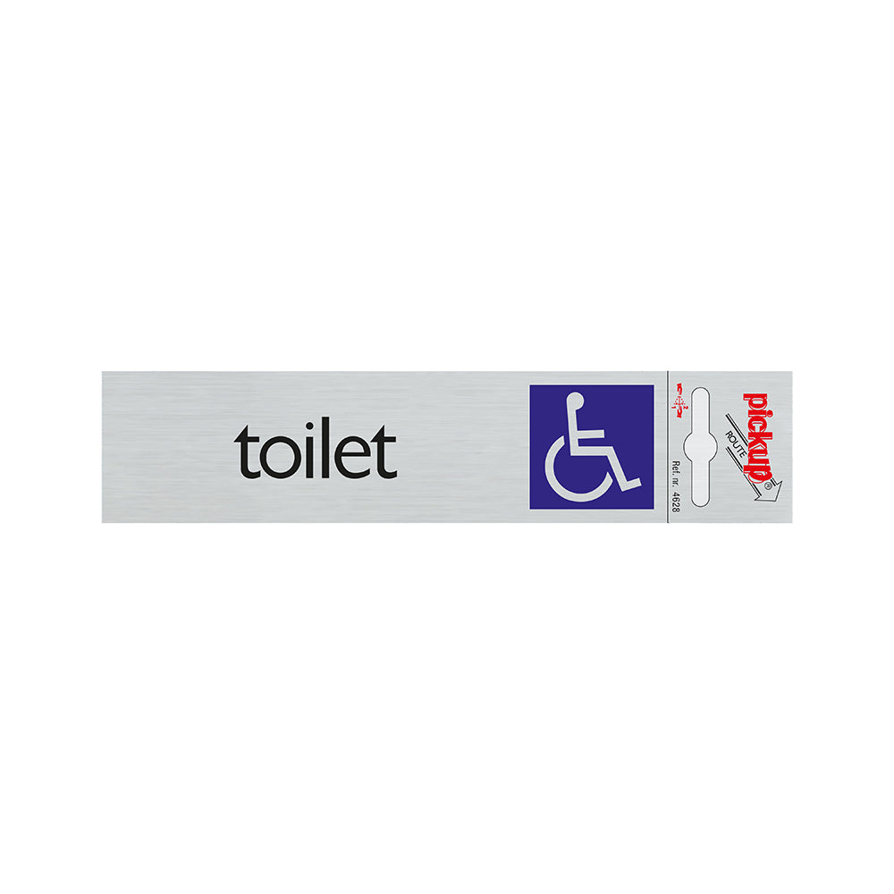 Route Alulook 165x44 mm - Toilet toegang voor rolstoel - WC - 4628 - EAN 8711234046284 - zelfklevend kunststof aluminiumlook alulook