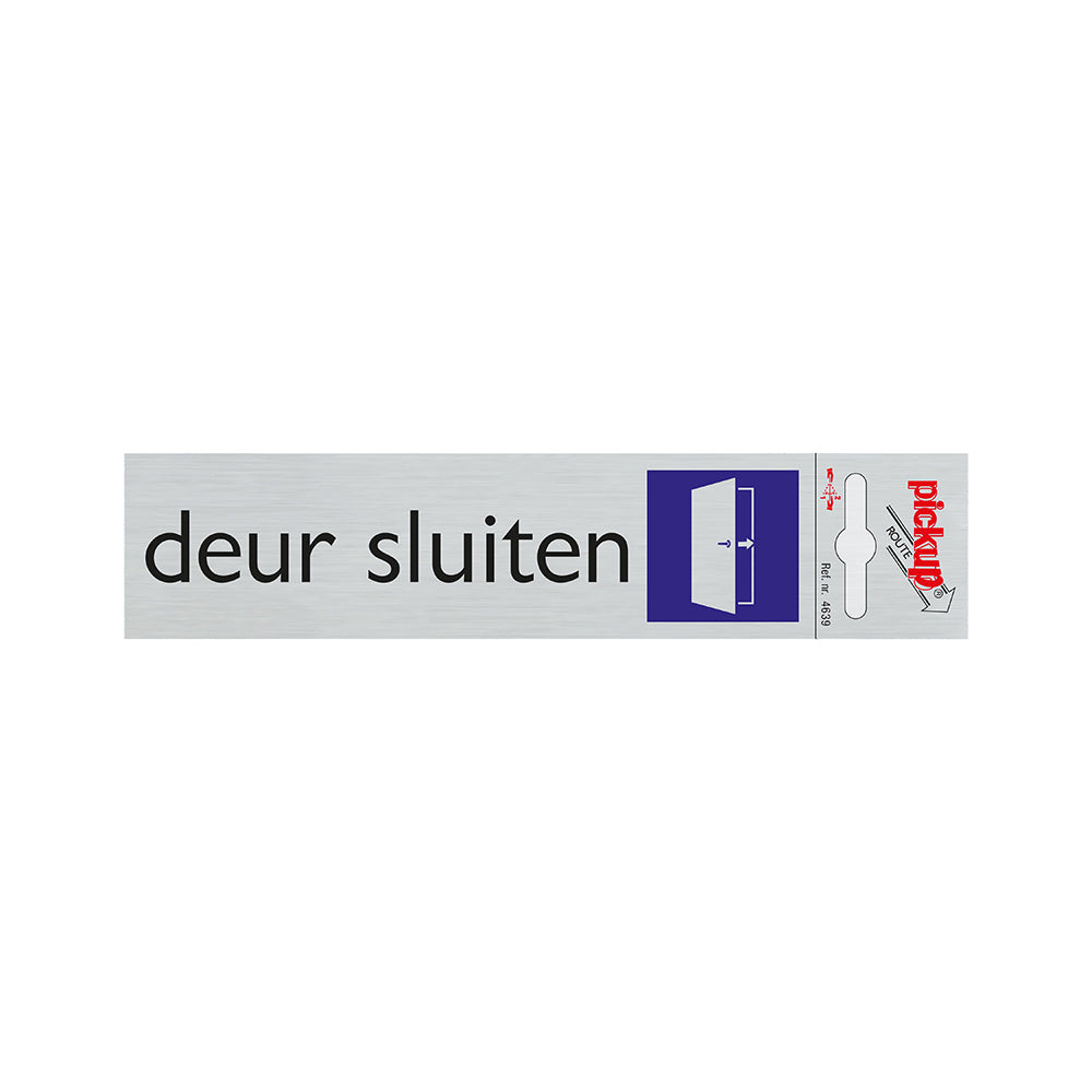 Route Alulook 165x44 mm - Deur sluiten - 4639 - EAN 8711234046390 - zelfklevend kunststof aluminiumlook alulook