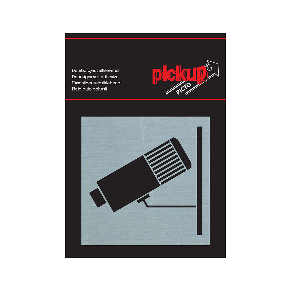 Route Alu Picto 80x80 mm - camerabewaking - 4821 - EAN 8711234048219 - zelfklevend kunststof aluminiumlook alulook