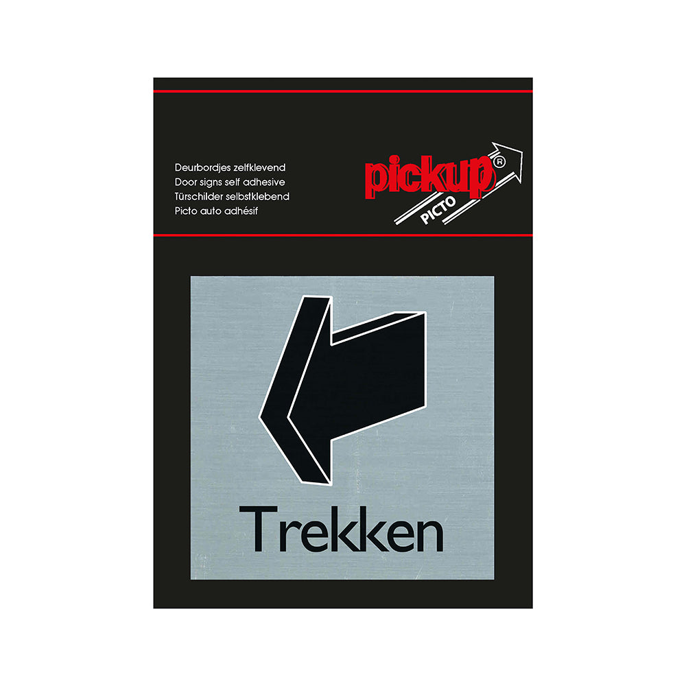 Route Alu Picto 80x80mm - trekken - 4832 - EAN 8711234048325 - zelfklevend kunststof aluminiumlook alulook