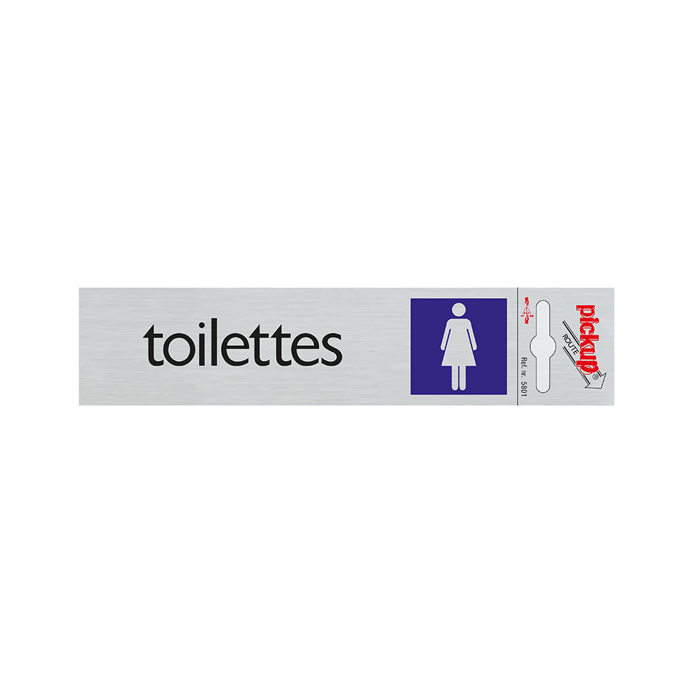 Route Alulook 165x44 mm - Toilettes dames - wc - 5801 - EAN 8711234058010 - zelfklevend kunststof aluminiumlook alulook